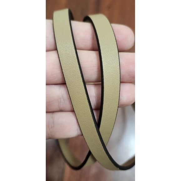 Leather Adjustable Bag Strap Tan Beige Gold Hardware Replacement Shoulder Crossb - Picture 7 of 8